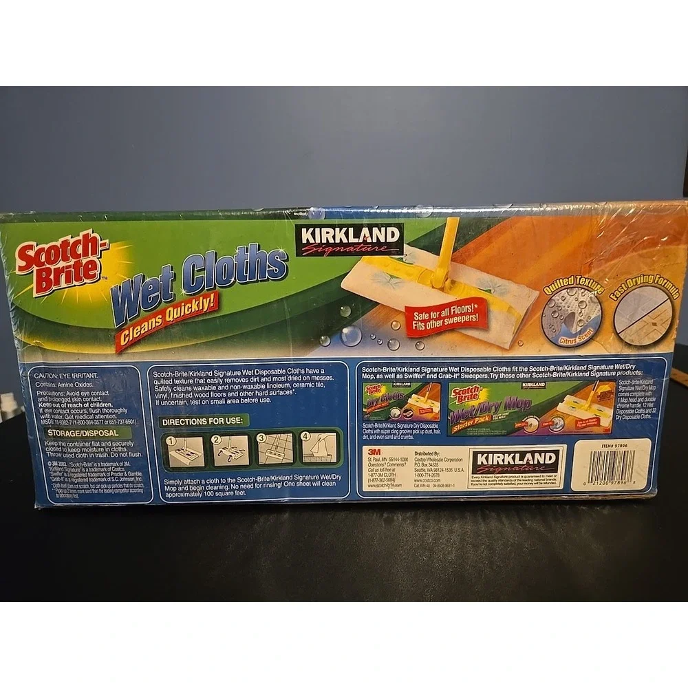 NEW Scotch Brite Wet Cloths Qty 48 in Box HTF RARE